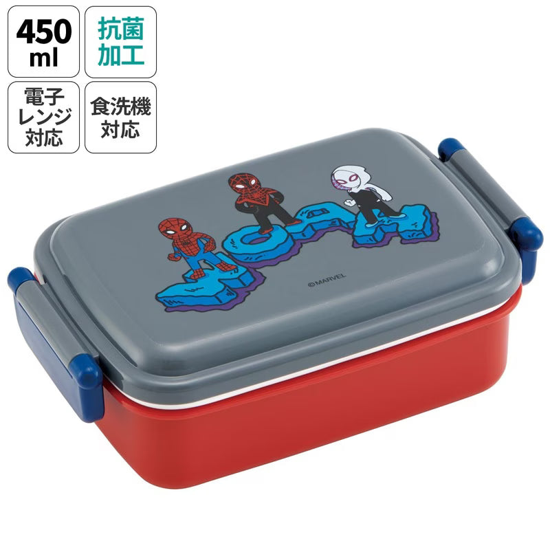 Skater Antibacterial Dome Lid Lunch Box 450ml (Spiderman)