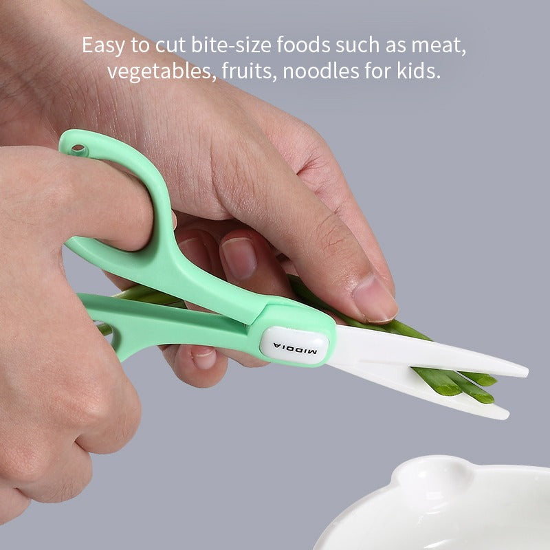 MIDDIA Ceramic Baby Food Scissors (Pink)