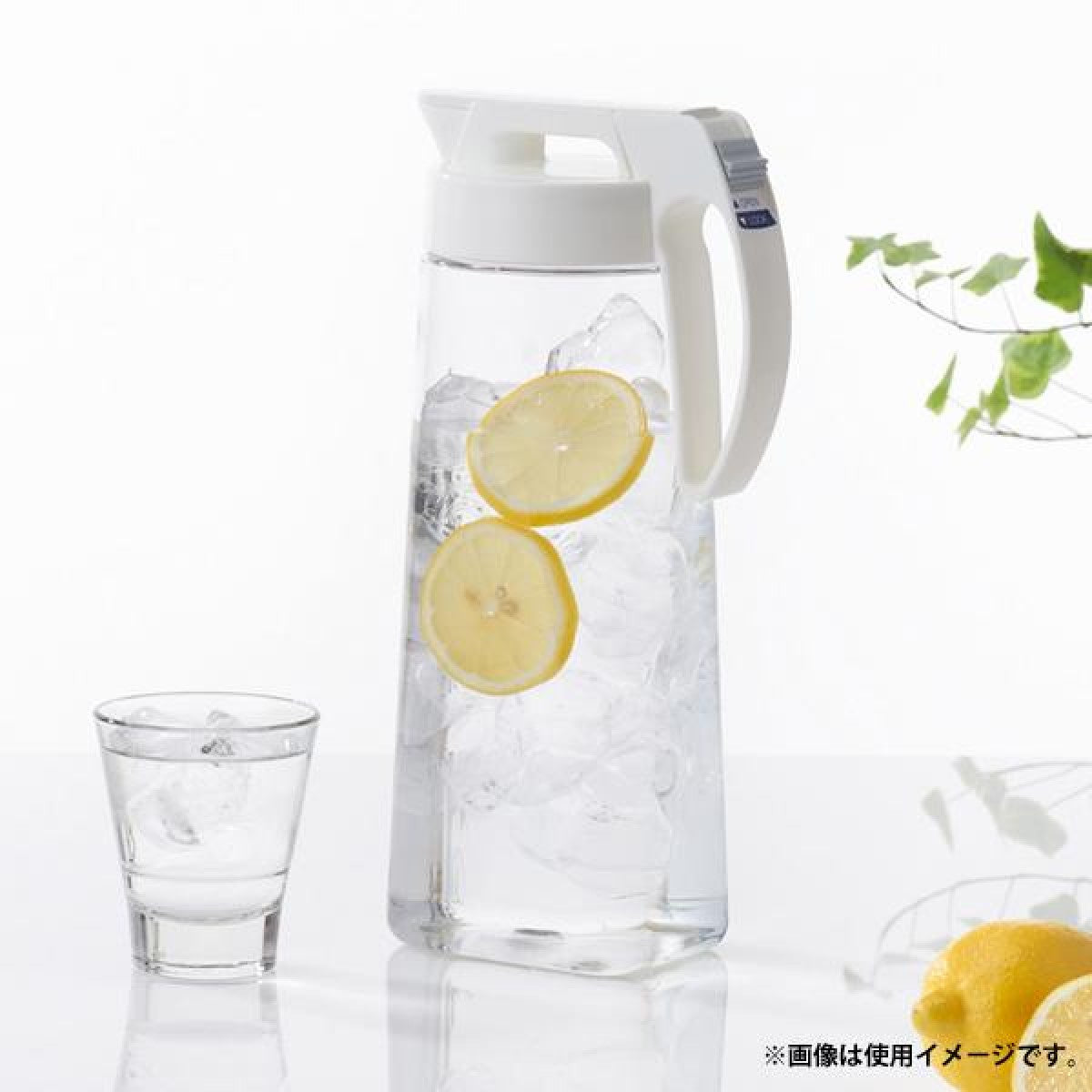 Japan Iwasaki Wide Mouth Vertical/Horizontal Cold Water Bottle Pot 2.1L(White)