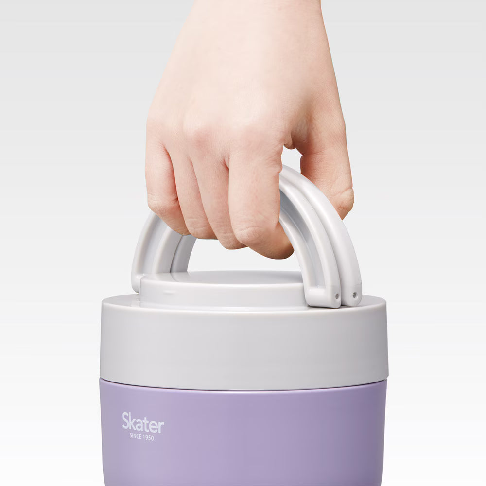 Japan Skater Stainless Insulated Bento Bowl 540ml (Purple) Foldable Handle