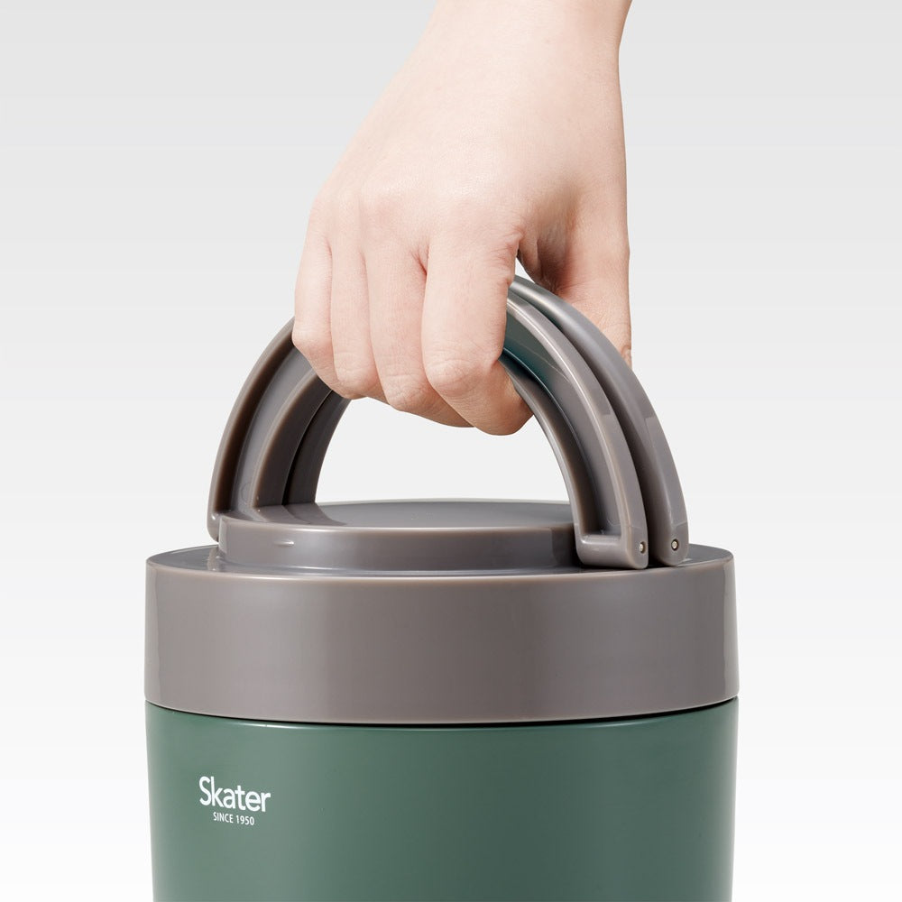 Japan Skater Stainless Insulated Bento Bowl 1250ml (Green) Foldable Handle