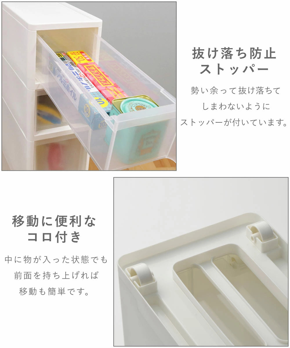 JEJ Slim Storage Rack – 4 Drawers (18cm Wide)