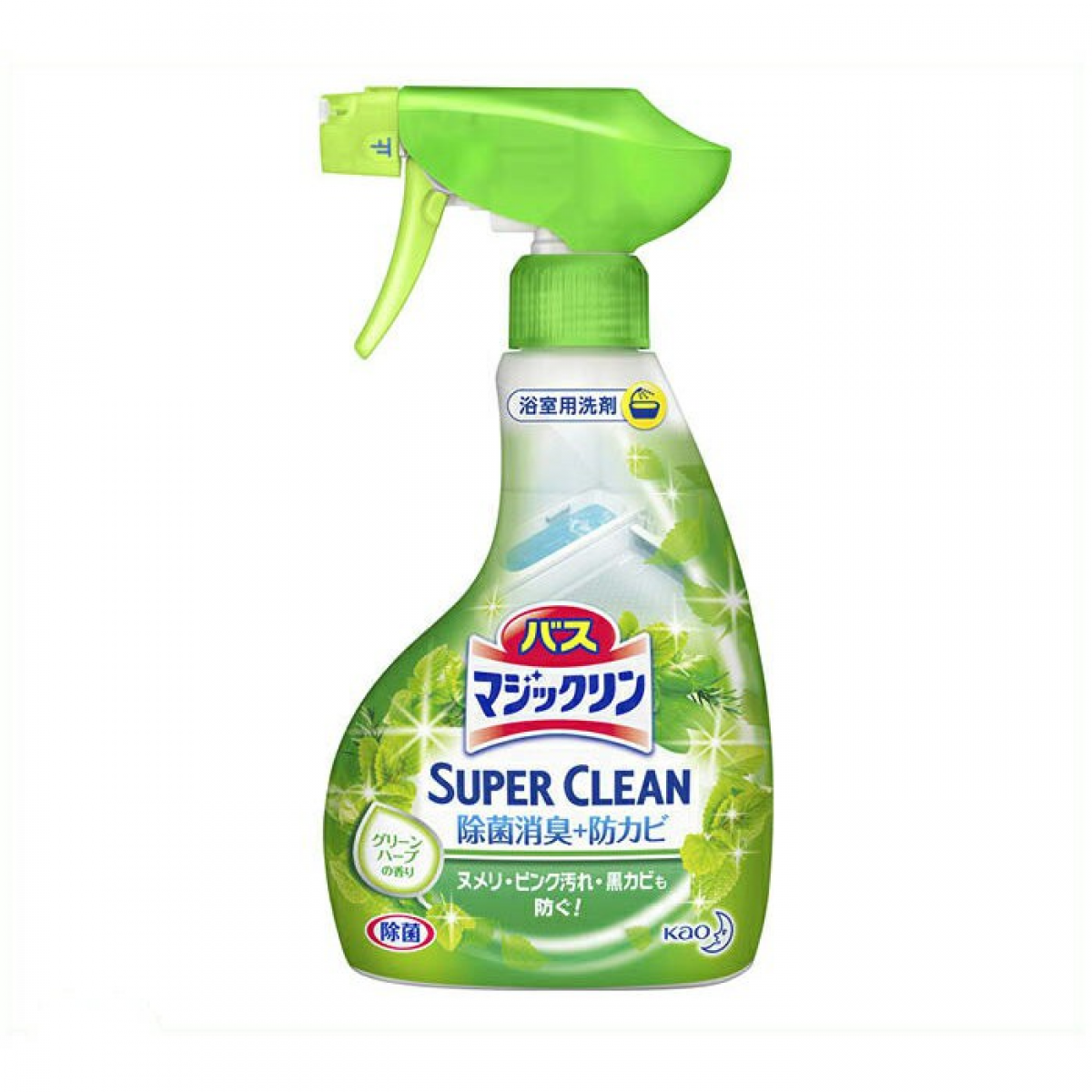 Kao Magiclean 3-in-1 Bathroom Cleaner 350ml - Green Herb Scent