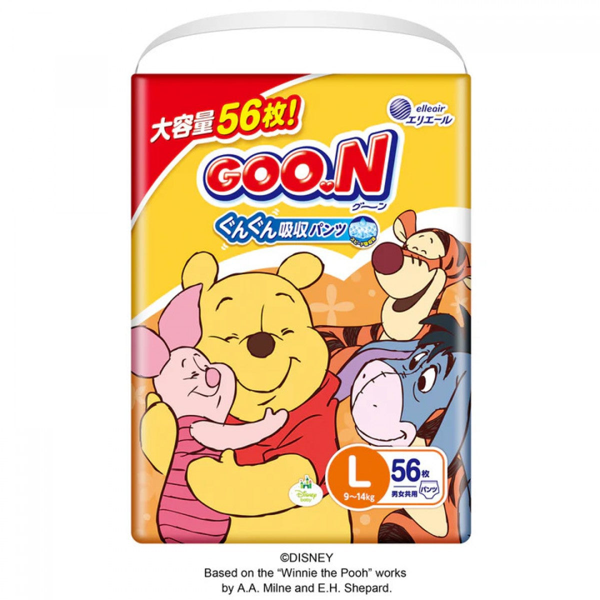 Japan GOO.N Breathable Disney Version Pants L 56pcs (9-14kg)