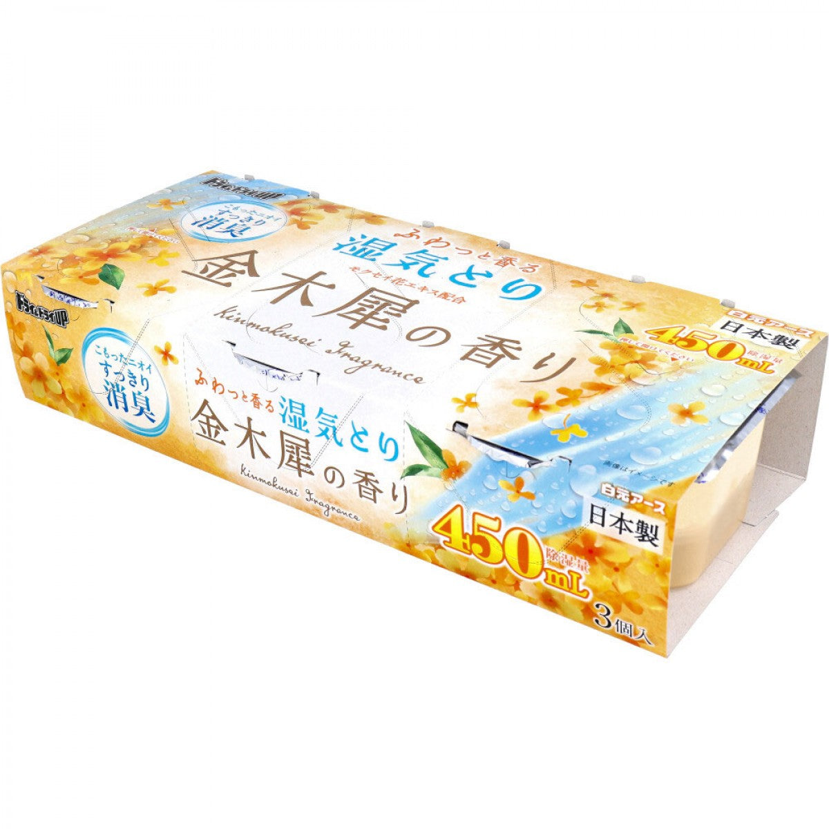 Hakugen Moisture Absorber 450mlx3 Pack (Osmanthus Scent)