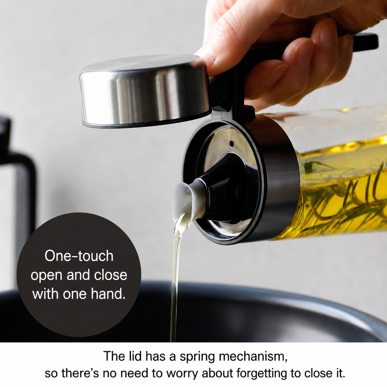 Atomico Heat-Resistant Glass Oil Bottle L (500mL)