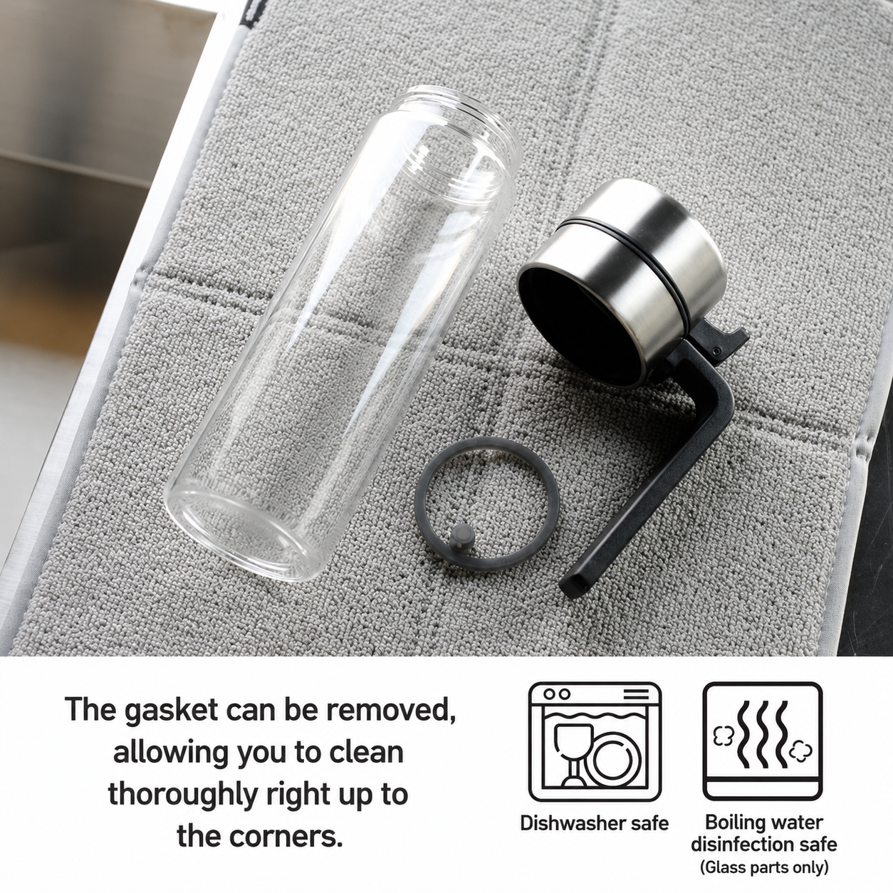 Atomico Heat-Resistant Glass Oil Bottle L (500mL)