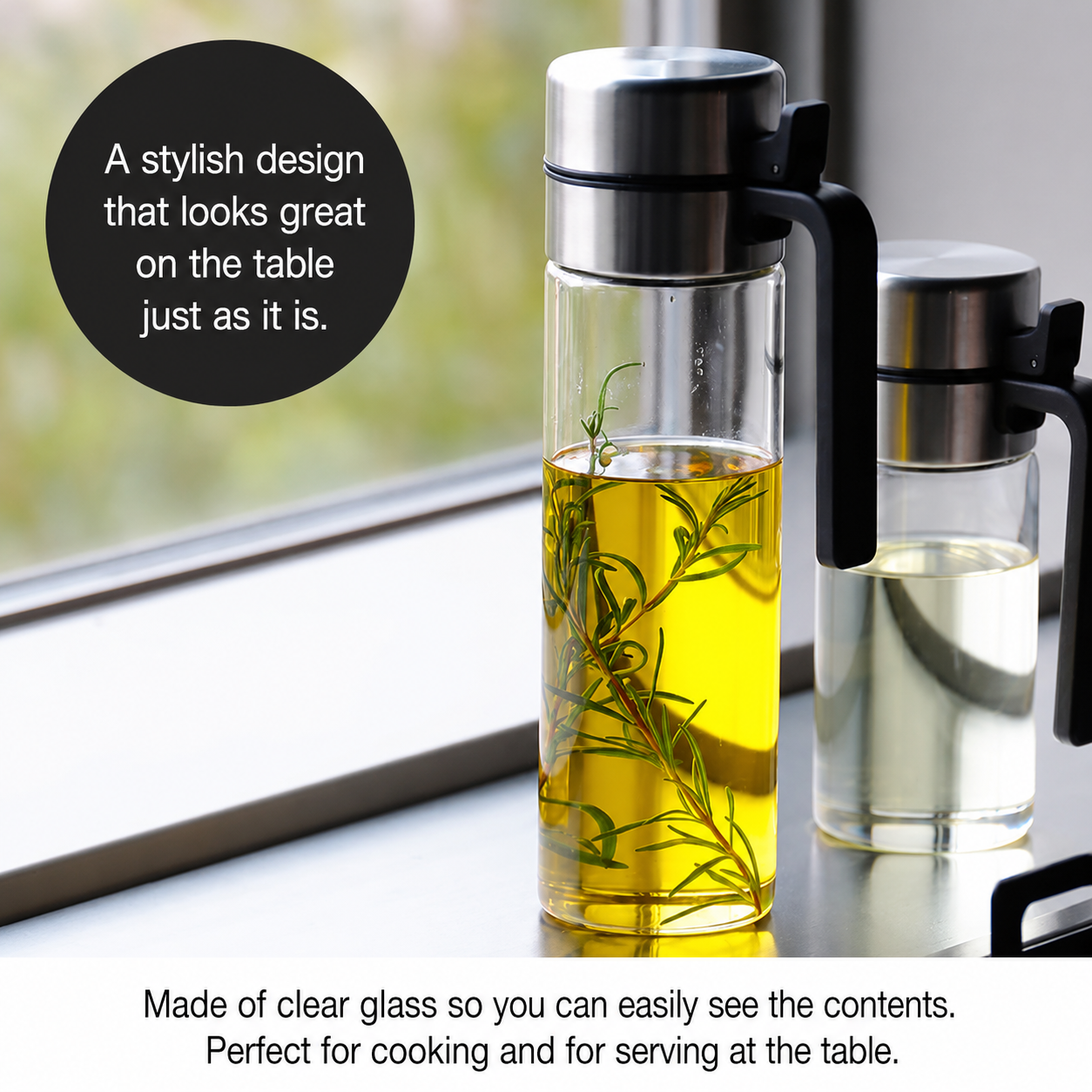 Atomico Heat-Resistant Glass Oil Bottle L (500mL)