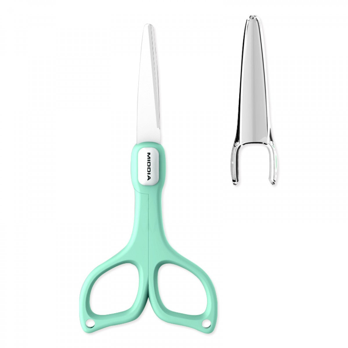 MIDDIA Ceramic Baby Food Scissors (Blue)