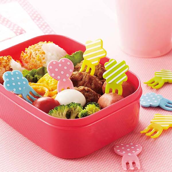 Japan Mama's Assist Lunch Box Food Picks 8pcs(Color Stripe）
