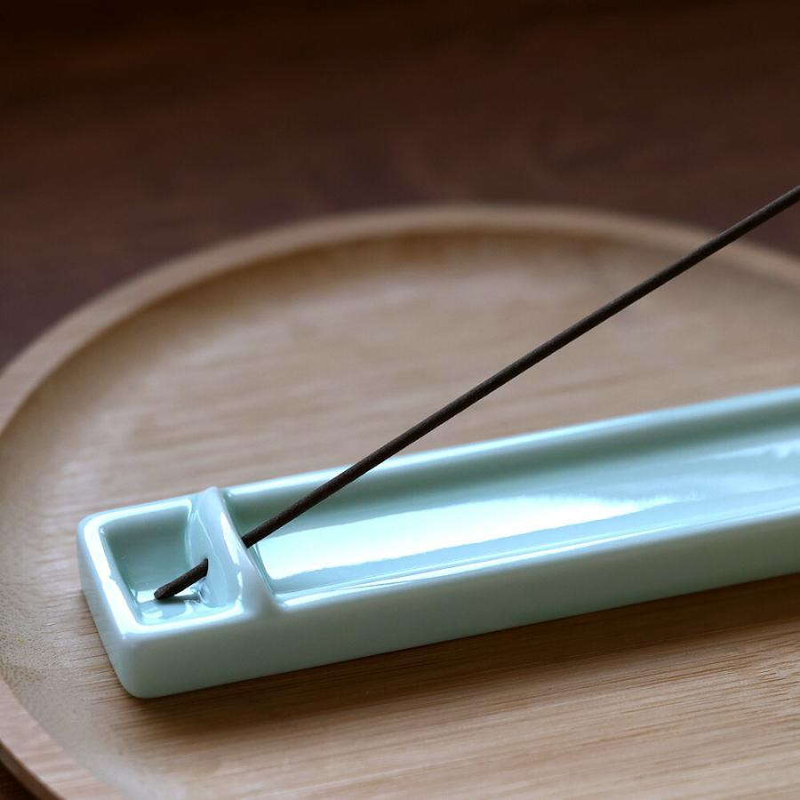 Kousaido Long Incense Holder / Tray – Celadon Blue