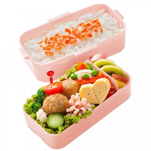 Skater Antibacterial 2 Tier Lunch Box 600mL (Kuromi)