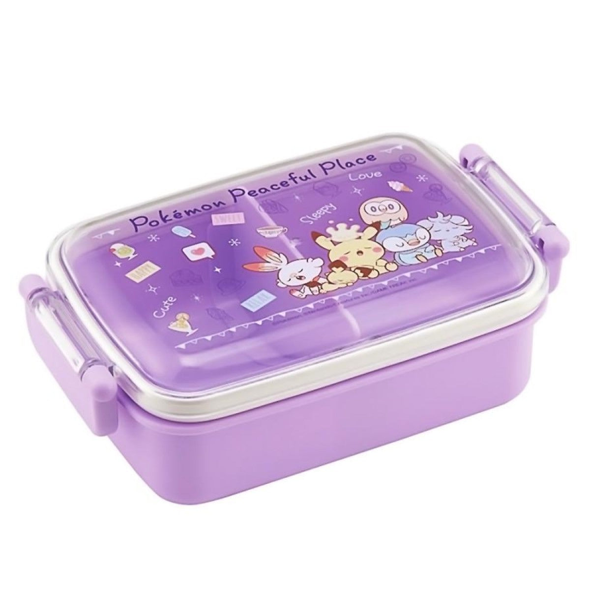 Skater Antibacterial Lunchbox 450ml (Purple Pokémon)