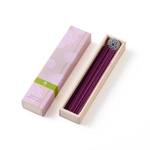 Kousaido Hyakurakuko Sandalwood Incense Stick 13.5 cm -Lotus Fragrance 40 sticks