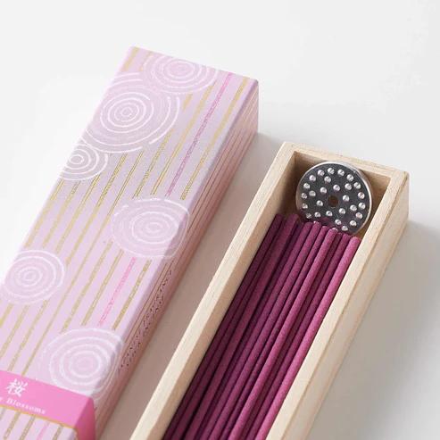 Kousaido Hyakurakuko Sandalwood Incense Stick 13.5 cm Cherry Blossom Fragrance 40 sticks