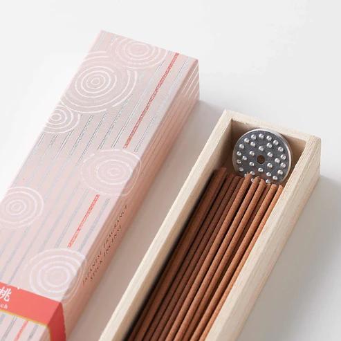 Kousaido Hyakurakuko Sandalwood Incense Stick 13.5 cm Peach Fragrance 40 sticks
