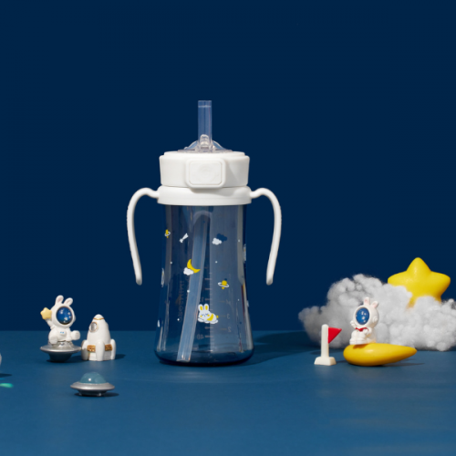 GROSMIMI Baby Bunnyverse Dark PPSU Straw Cup 200ml (White)