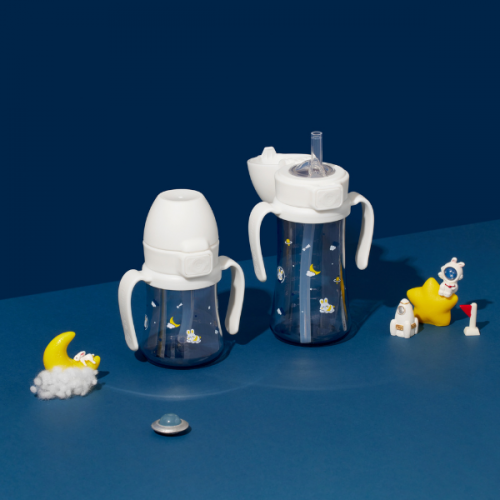 GROSMIMI Baby Bunnyverse Dark PPSU Straw Cup 200ml (White)