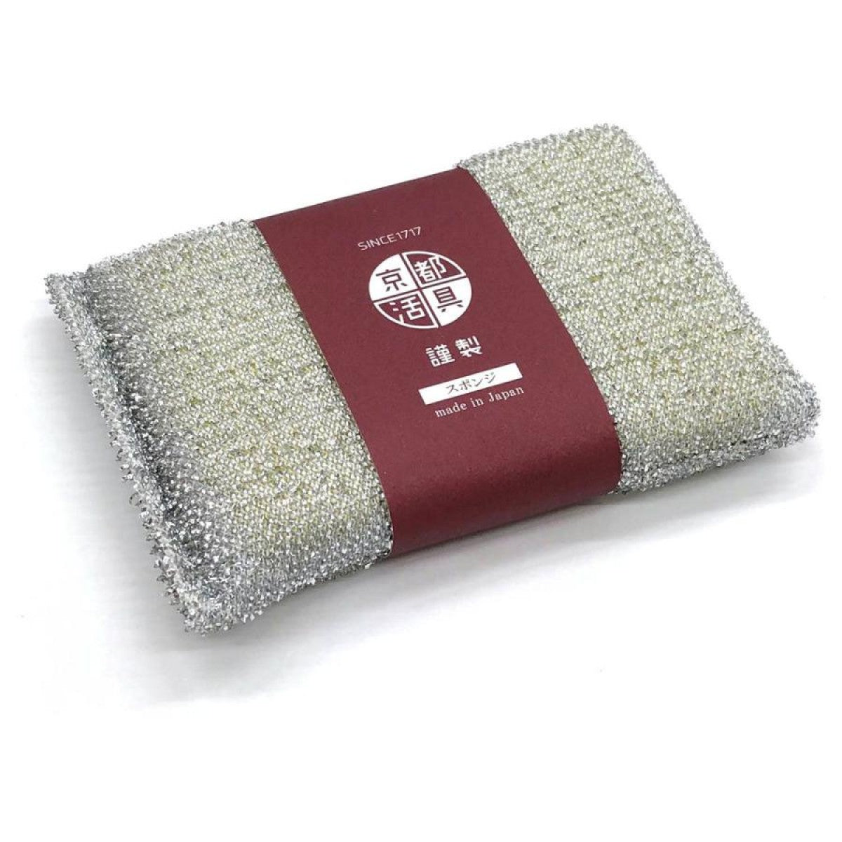 Made In Japan Kyoto Katsugu aluminum micro-particles Kitchen Sponge 1pc Silver