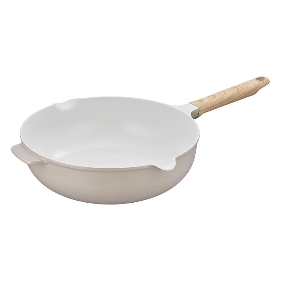 THERMOS Ceramic Coating Non-stick Frying Pan 28cm With Spout IH-Compatible