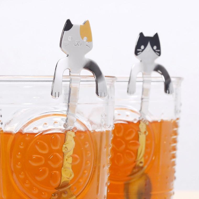 Takakuwa Metal Cat Coffee Stirring Spoon - Black