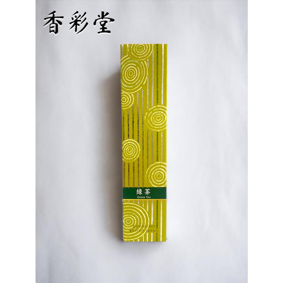 Kousaido Hyakurakuko Sandalwood Incense Stick 13.5 cm Green Tea Fragrance 40 sticks