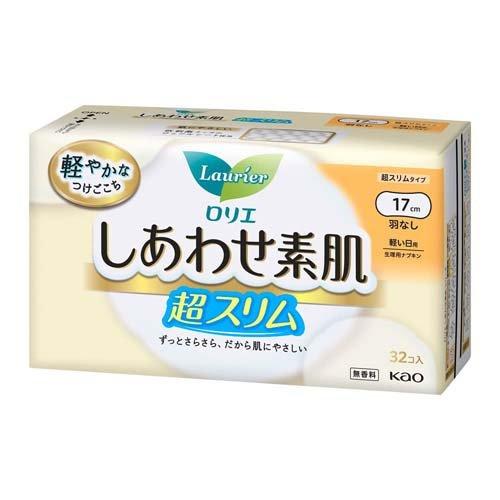 Laurier Bare Skin Ultra Slim Pads 17cm Light Flow, No Wings (32 pcs)