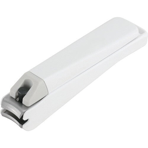 Japan KAI Curved Blade Nail Clippers With Nail Collector Small - White