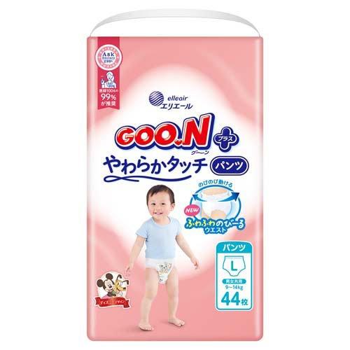 Japan Goo.N Plus Premium Sensitive Skin Nappy Pants L 44pcs (9-14kg)