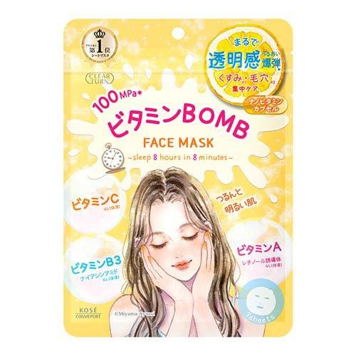 Kose Clear Turn Vitamin Bomb Face Mask (7 Sheets) Brightening