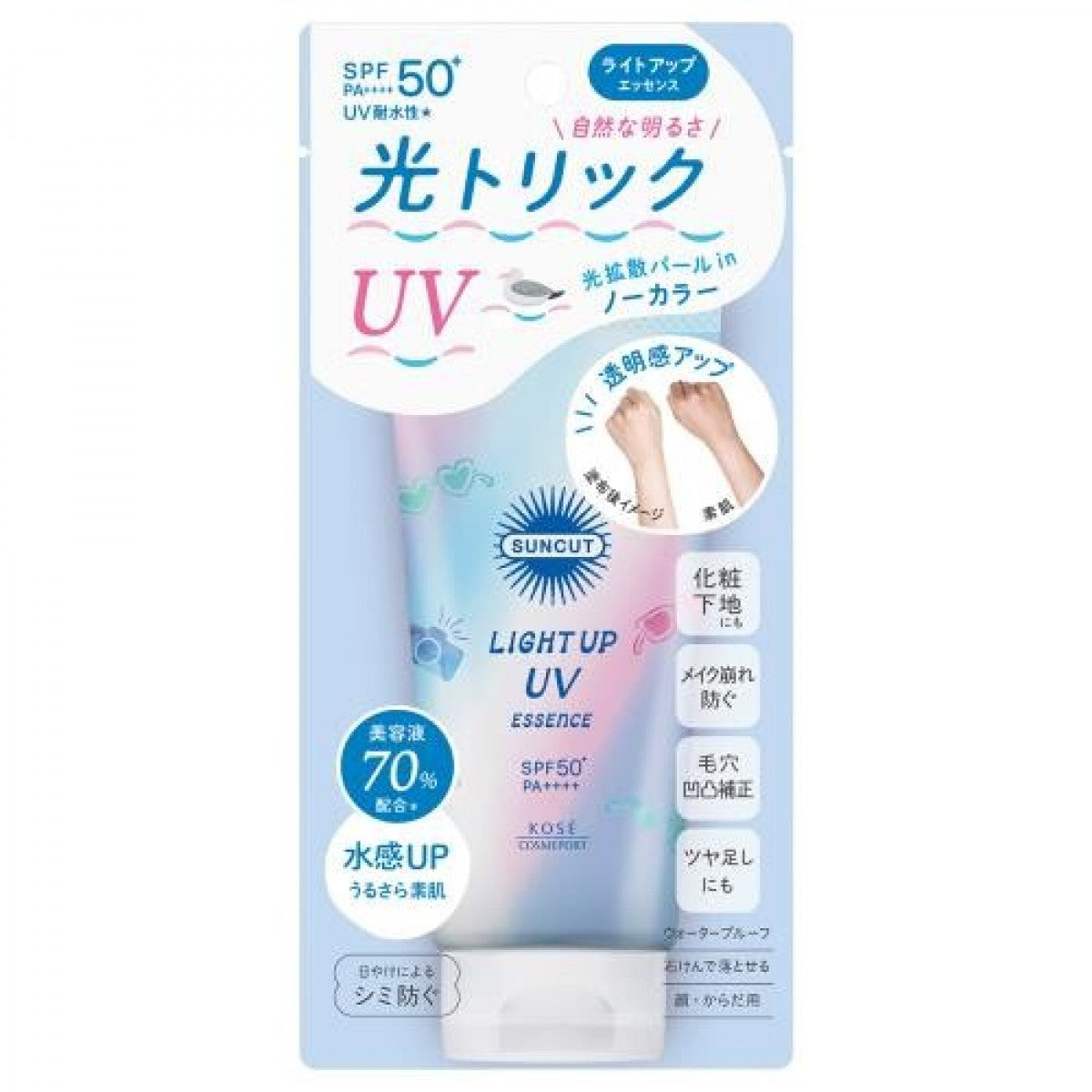 Japan Kose Suncut Light Up UV Essence Sunblock SPF 50+ PA++++80g