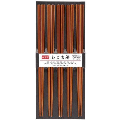SUNLIFE Wajima 日本制天然木筷子  5双装 – 棕色 