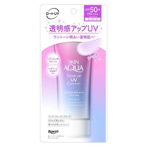 Rohto Skin Aqua Tone Up UV Essence SPF50 (80g) Lavender