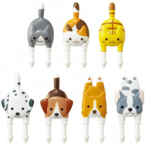 Japan Mama's Assist Lunch Box Food Picks 7pcs（Cats&Dogs）