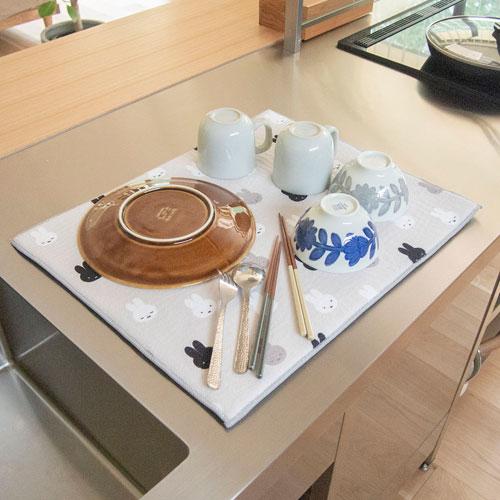 Okato MIFFY Dish Drying Mat 40 × 50cm – Lined-Up Miffy