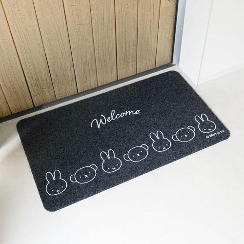 Okato MIFFY & Boris Indoor / Outdoor Entrance Mat 45 × 75cm - Black