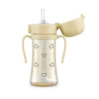 GROSMIMI Dark Series PPSU Straw Cup Sippy Cup 300ML - White - 6